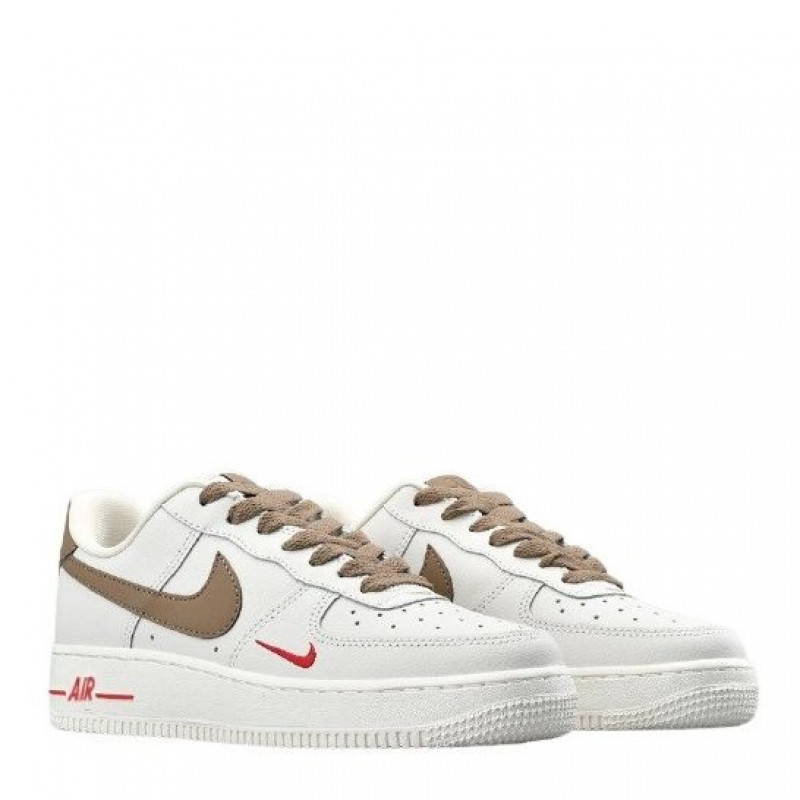 Кроссовки Nike Air Force 1 07 Low white-brown 2