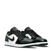 Кроссовки Nike Air Jordan Retro 1 Low Black White Green Og 5